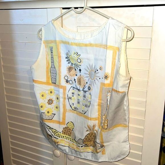 1970s light white tank top - Picture 1 of 6